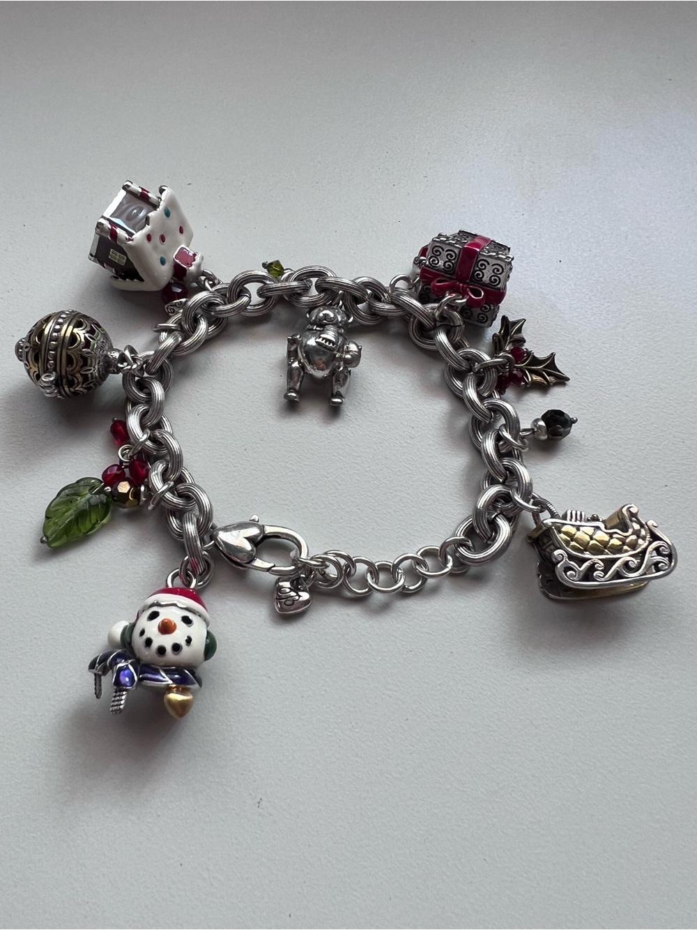 Retired Brighton Holiday Frolic Christmas Charm Bracelet